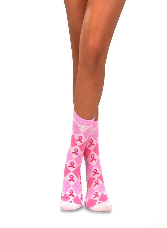 TeeHee Socks Pink Ribbon Breast Cancer Awareness Crew Socks with Gift Box for Women 9-11 12-Pair (Gift 12pk-Pink Ribbon) - Image 5